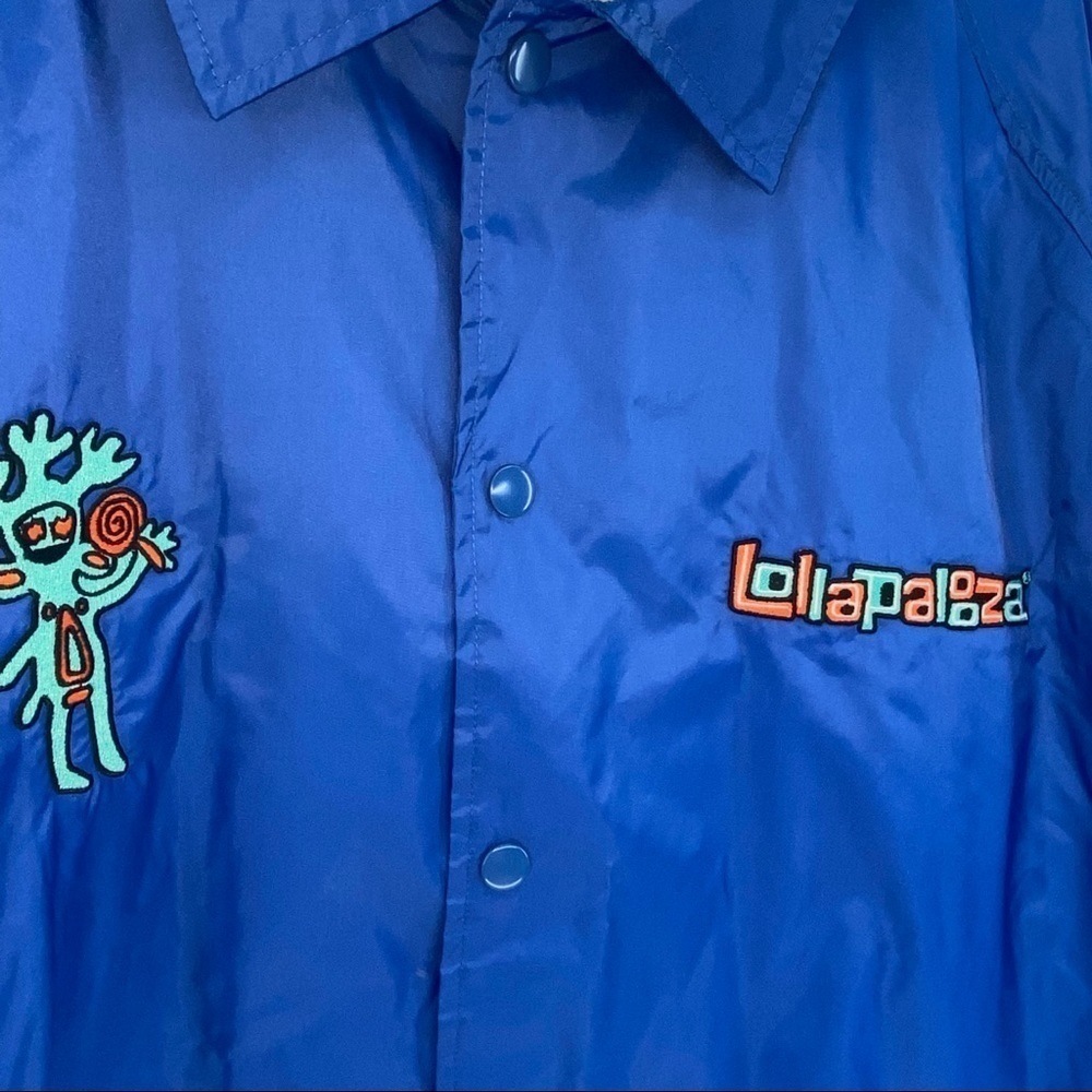 Lollapalooza Windbreaker Jacket Royal Blue Men's Unisex Size Extra Large - Picture 5 of 11